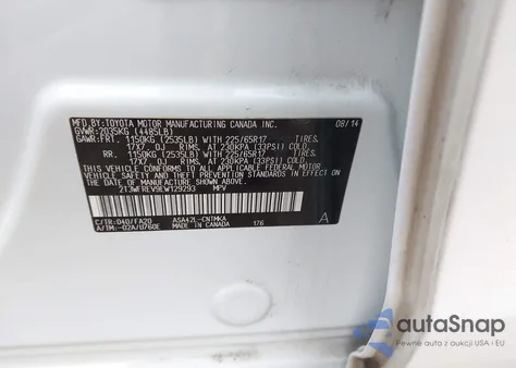 2014 Toyota Rav4 Xle из США, поврежденный, VIN 2T3WFREV9EW129293